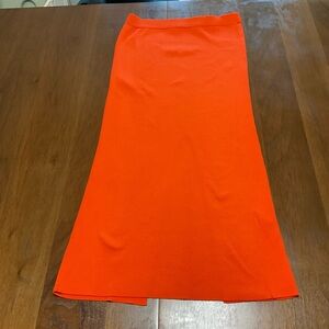 Zara Bright Orange Maxi Skirt